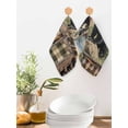 thumbnail image 2 of Vintage Black Bears Kitchen Dish Towels for Drying Dishes Set of 2, Abstract Country Plaid Fish Retro Waffle Weave Microfiber Hand Tea Bathroom Towels Quick Dry & Absorbent Towel 12x12, 2 of 7
