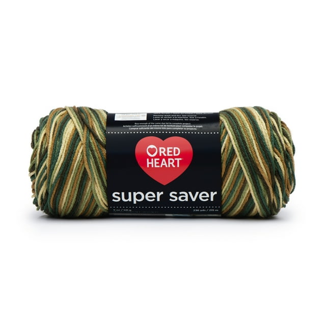 Red Heart® Fil Super Saver®, Imprimés, Acrylique #4 Médium, 5oz/142g, 236 Yards