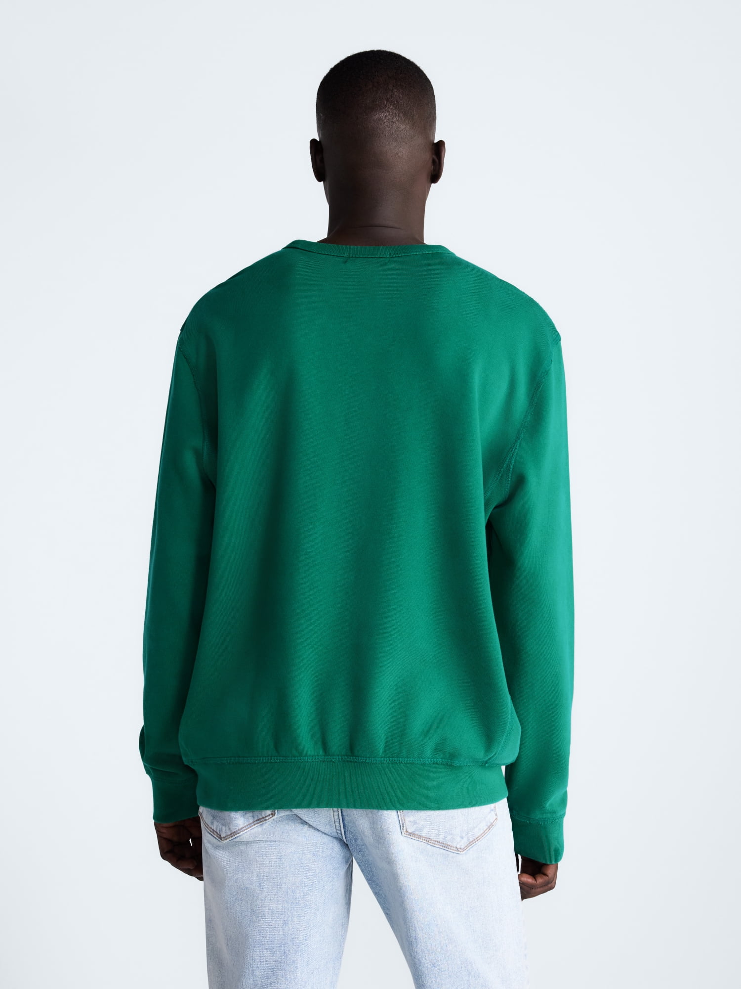Free Assembly Men's Oversized Fleece Crewneck Sweatshirt with Long Sleeves, Sizes XS-3XL