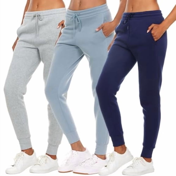 BottomLine 3 Pack Sweatpants Women, Comfortable Womens Sweatpants, Fleece Sweats (Available in Plus)