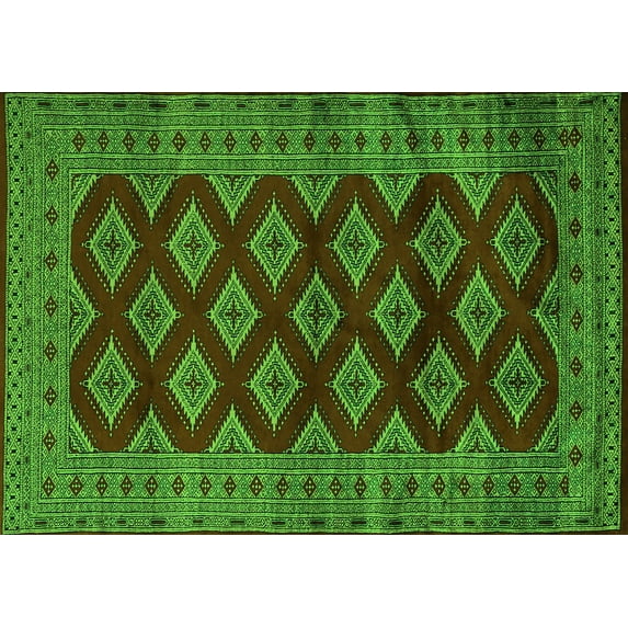 Ahgly Company Indoor Rectangle Persian Green Traditional Area Rugs, 4' x 6'