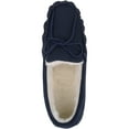 thumbnail image 6 of SNUGRUGS Men's Rubber Sole Suede Sheepskin Moccasin Slippers - Navy - US 11, 6 of 7