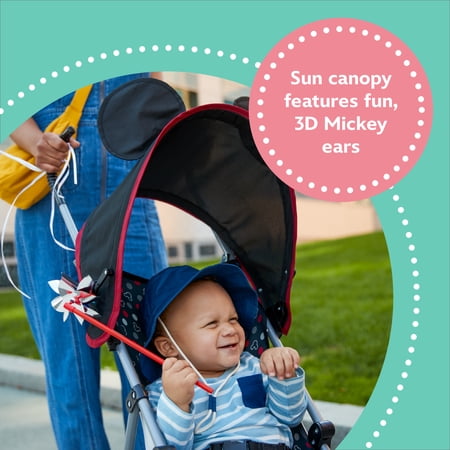 DISNEY BABY COMFORT HEIGHT CHARACTER UMBRELLA STROLLER WITH BASKET, MODERN MICKEY, TODDLER, UNISEX