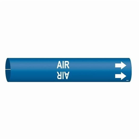 Brady Pipe Marker,Air,Blue,1-1/2 to 2-3/8 In, 4002-B 4002-B