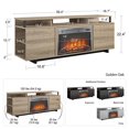 thumbnail image 3 of Ameriwood Home Mason Fireplace TV Stand for TVs up to 65", Espresso, 3 of 9