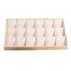 thumbnail image 5 of Organizador de joyas de madera de bambú con 18 rejillas para guardar colgantes y exhibir joyas. Beige, 5 of 9