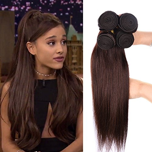 Black Rose Hair Peruvian Virgin Medium Auburn Straight Hair Weaves