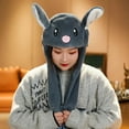 thumbnail image 2 of B Kids Winter Hat With Inflatable Ear Muffs And Hooded Scarf In One Made From Soft Faux Fur With Rabbit Ear Design For Warmth And Comfort During Cold Seasons Ideal For Outdoor Activities 1, 2 of 2