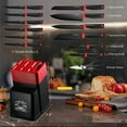 thumbnail image 4 of Five Cow 14-Piece Knife Block Set with Built-in Sharpener - Stainless Steel Kitchen Knives Includes Chef, Carving, Paring & Steak Knives - Dishwasher Safe, Ergonomic Non-Slip Handles (Dark Blue), 4 of 16