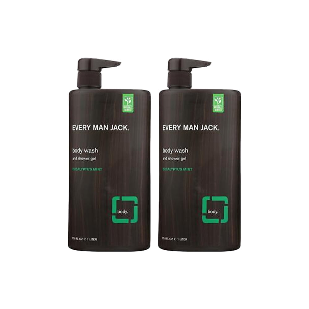 Every Man Jack Men's Body Wash Eucalyptus Mint 33 oz ( 2 Pack