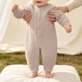 thumbnail image 4 of Bxsruta Baby Bodysuit Cotton One-Piece Romper Long Sleeve and Play Outfit, 4 of 7