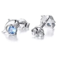 thumbnail image 4 of Dolphin Jewelry 925 Silver Stud Earrings Pretty Cubic Zircon Women Gifts A Pair, 4 of 5