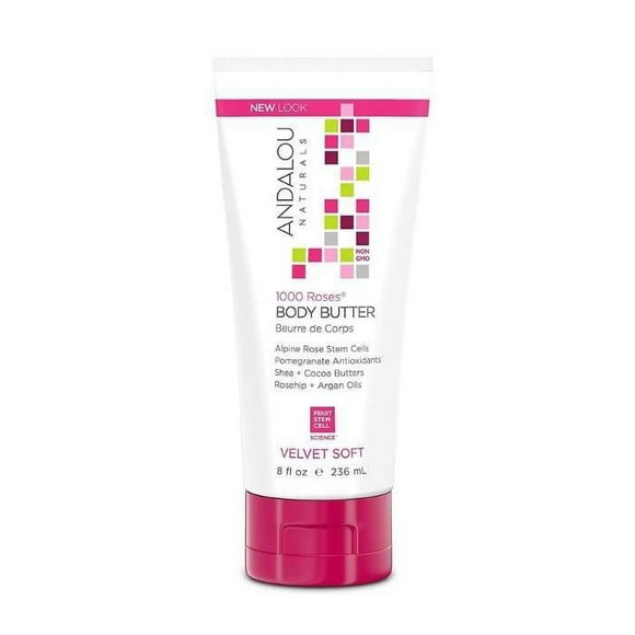 Andalou Naturals - 1000 Roses Velvet Soft Body Butter, 236ml