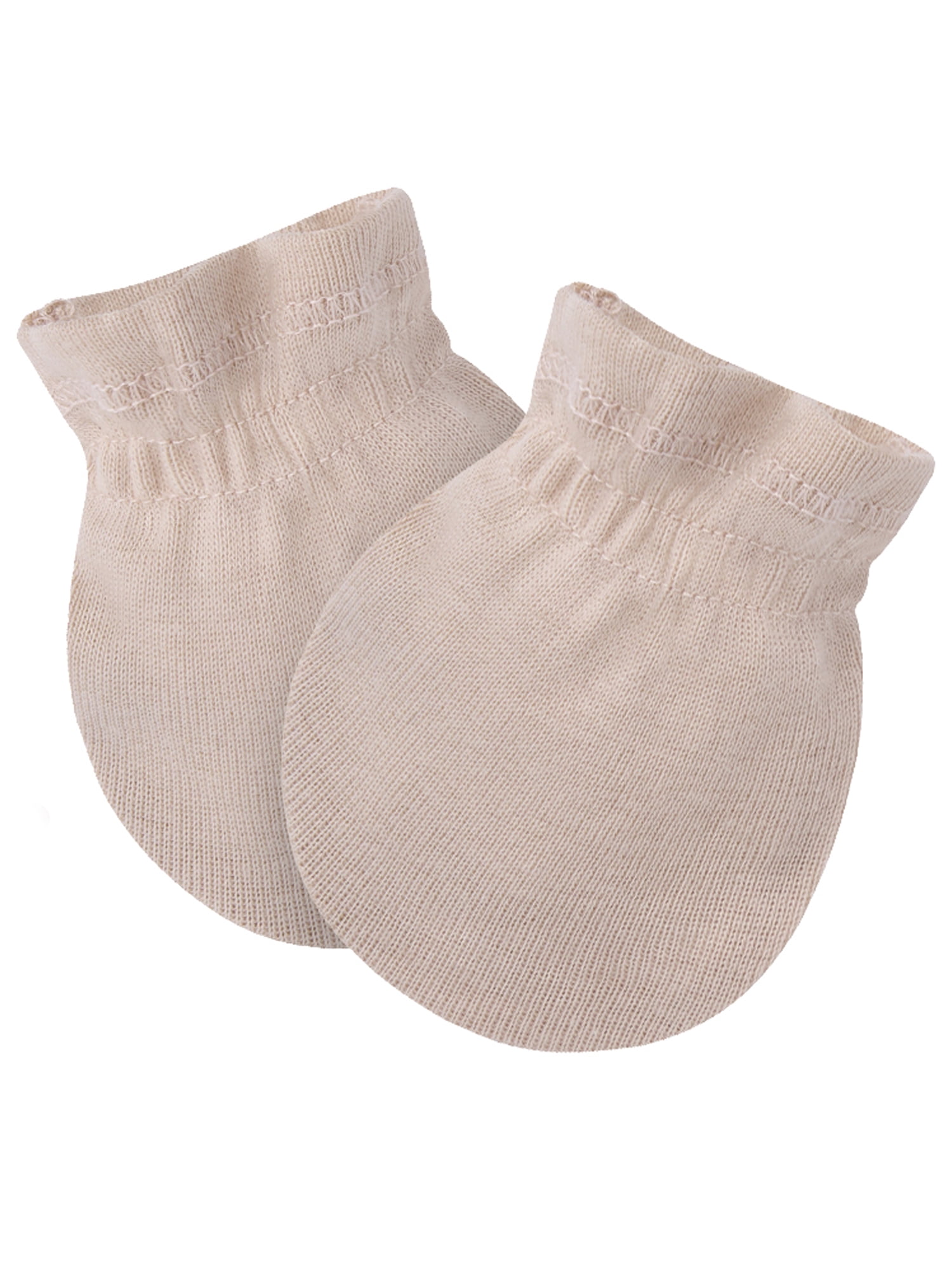 Gerber Baby Boy or Girl Neutral Adjustable Cotton Mittens, 4-Pack, 0/6 Months