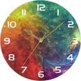thumbnail image 5 of SKYSONIC Space Galaxy Wall Clock 10 Inch Silent Non Ticking Round Clock Oil Painting Clock Easy to Read Clock for Living Room Bedroom Bathroom Home Decor, 5 of 7