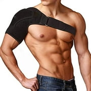 Healthy Lab Co Compression Shoulder Brace For Men And Women Rotator Cuf - For Sprains, Arthritis, Sore Arm, Torn Rotator Cuffs