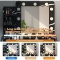 thumbnail image 4 of Zzistar Vanity Desk with Mirror and Lights, Makeup Vanity with Power Outlet, 3 Lighting Modes Adjustable Brightness, Small Vanity Table Set with 2 Drawers, Makeup Table for Bedroom, 4 of 6