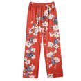 thumbnail image 3 of HAOTAGS Pajamas for Women Graphic Print Buttoned Pajama Set Nightwear Soft Pjs Lounge Sets Red Size M, 3 of 4
