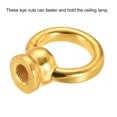 thumbnail image 5 of Uxcell 50kg Max Load M10 Thread Ring Female Chandeliers Loop Eye Nut Gold Tone, 5 of 5