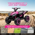 thumbnail image 7 of Kids Ride on ATV, 12V Battery Powered Electric Vehicle with Remote Control, LED Lights, High & Low Speed, Music, Horn, USB, 4 Wheeler Quad Vehicle for Boys Girls Gifts, Rose Red, 7 of 7