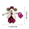 thumbnail image 2 of ¡No Te Lo Pierdas!, Adorno para bolso de lana con forma de ratón, caniche, profesor, doctor ratón Akmoler, 2 of 9