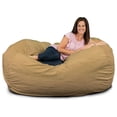 thumbnail image 1 of Ultimate Sack Lounger Bean Bag Chair Oversized Comfy Loveseat, Camel Suede, 1 of 6