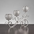 thumbnail image 2 of Candelabro moderno Zulema de cristal 3 tazas Candelabros de cristal, 2 of 8