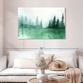 thumbnail image 2 of Elephant Stock Pine Tree Silhouette Wall Art - Horizontal Canvas Wall Art - Living Room Wall Decor - Abstract Canvas - Green And White Decor - 45" x 30", 2 of 8