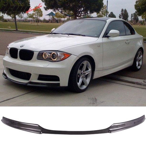 Fits 0813 BMW E82 M Sport Only Front Bumper Lip Carbon Fiber CF