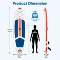 thumbnail image 3 of Gianna Inflatable Stand Up Paddle Board with Premium SUP Paddleboard Accessories,2-in-1 Paddle for Adults,Orange, 3 of 7