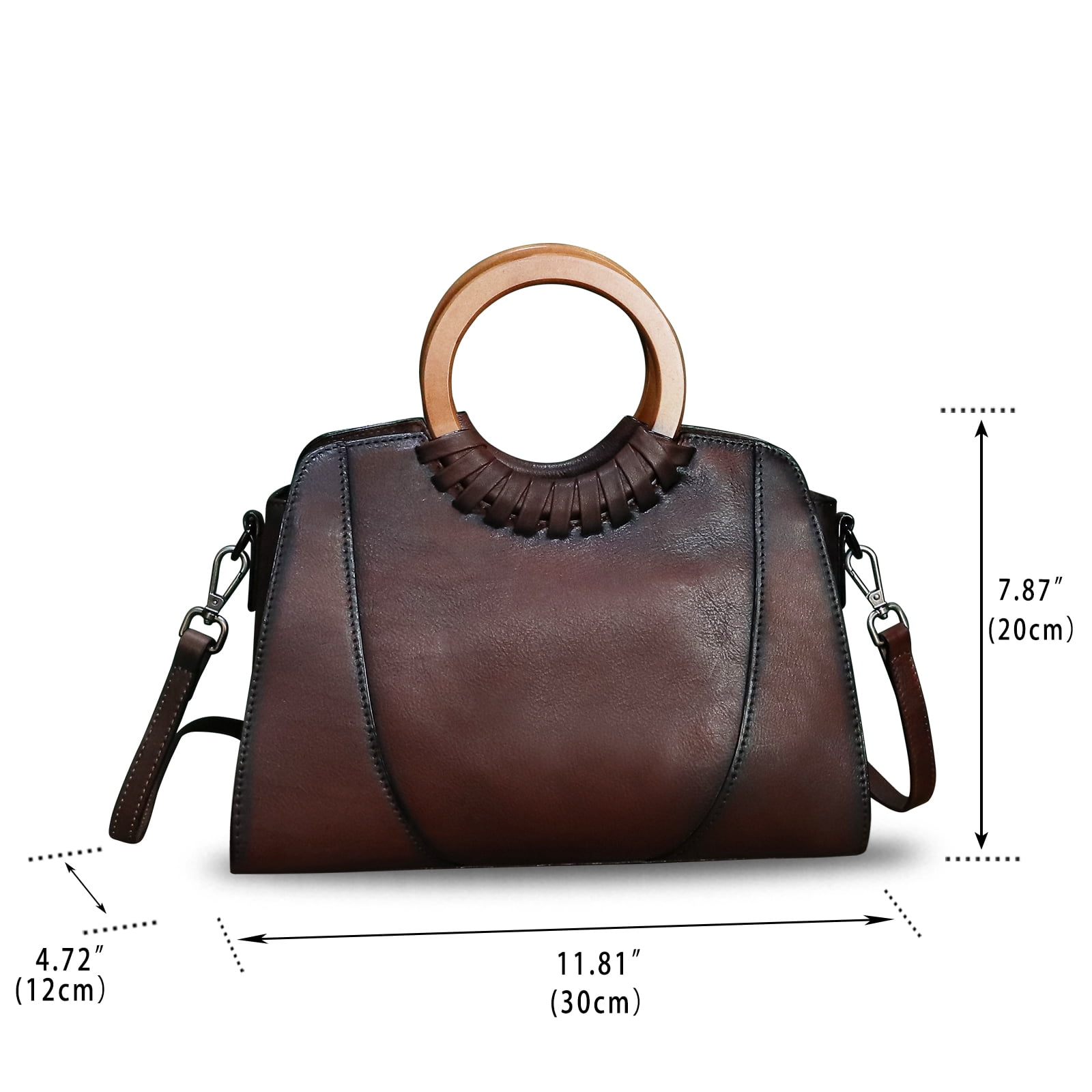 Genuine Leather Women Purses and Handbags Handmade Shoulder Bag Crossbody Bag