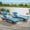 Light Blue, variant on Harper & Bright Designs Outdoor Wicker Lounge Chairs Set of 2, Sunbathing Chaise Lounge with Cushions, Adjustable Poolside Lounge Chairs, Brown+Light Gray