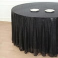 thumbnail image 6 of Efavormart 132" Wholesale Premium Table Cover Sparkly SEQUIN Round Tablecloth For Wedding Banquet Party Home Decor - Black, 6 of 11