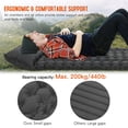 thumbnail image 2 of Hinchable ma ttress Colchoneta de dormir para acampar con almohada Bomba incorporada Colchoneta de dormir inflable ultraligera Colchón de aire impermeable para acampar para mochileros Senderismo Tiend Romacci  Hinchable ma ttress, 2 of 7