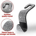 thumbnail image 4 of Ganchos para reposacabezas del asiento trasero del coche, soporte para bolso de coche, accesorios de interior de coche brillantes para mujeres y hombres, paquete de 4 (blanco), 4 of 5