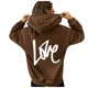 thumbnail image 1 of Gibobby Sudaderas para mujer, Sudadera con capucha para mujer, con dobladillo irregular, holgada, para (Café,XG), 1 of 5