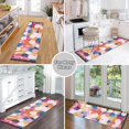 thumbnail image 6 of Yayeee Runner Rug for Bedroom 2'x6' Machine Washable Hallway Non Slip Mat, White Colorful Circles, 6 of 8