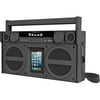 IHOME iBT44GC Bluetooth(R) Portable FM Stereo Boom Box with USB Charging (Gray)