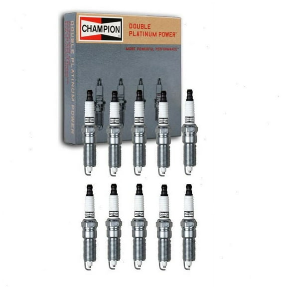 10 pc Champion 7440 Double Platinum Spark Plugs for RE14PLP5 Ignition Wire Secondary
