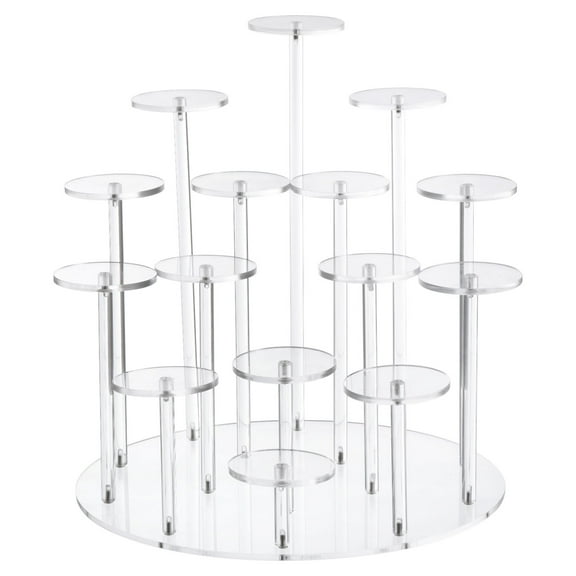 Uxcell Acrylic Cupcake Stand for 15 Cupcakes, Dessert Stand Pastry Serving Platter for Wedding Birthday Tea Party