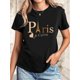 thumbnail image 2 of Women'S Casual Paris Graphic T-Shirt, Polyester Blend, Crew Neck, Medium Stretch, Knit Fabric, Cartoon Print, for All Seasons - Sizes S-XXL, 2 of 6