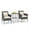 Off-White, variant on Costway 3 PCS Patio Furniture Set with Cushioned Patio Chairs & Tempered Glass Coffee Table Black
