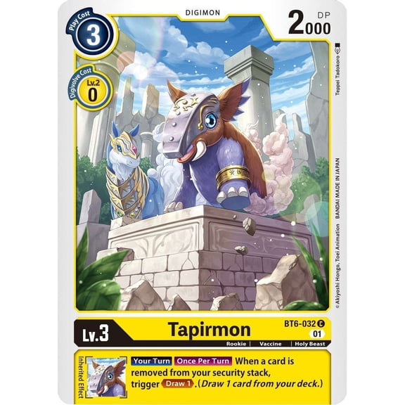 Digimon Double Diamond Common Tapirmon BT6-032