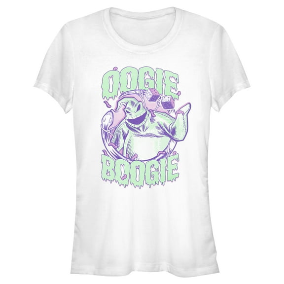 Junior's The Nightmare Before Christmas Slimy Oogie Boogie Graphic Tee White X Large
