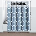 thumbnail image 5 of Cortina de ducha geométrica azul Egeo, diseño impermeable y poliéster, juego de cortinas de ducha de tela azul para baño W 72 x H 72, 5 of 5