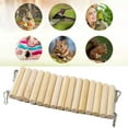 thumbnail image 1 of AURORA TRADE Wooden Pet Ladder Bridge Long Climbing Ladder Soft Animal Bridge Toy Bendable Cage Habitat Toy for Hamster Mouse Chipmunk and Other Small Animals, 1 of 1