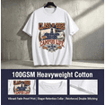 thumbnail image 6 of Men's 100% Cotton Short Sleeve Crewneck Graphic T-Shirt, Soft Breathable Moisture Wicking Casual Basic S-3XL, 6 of 7