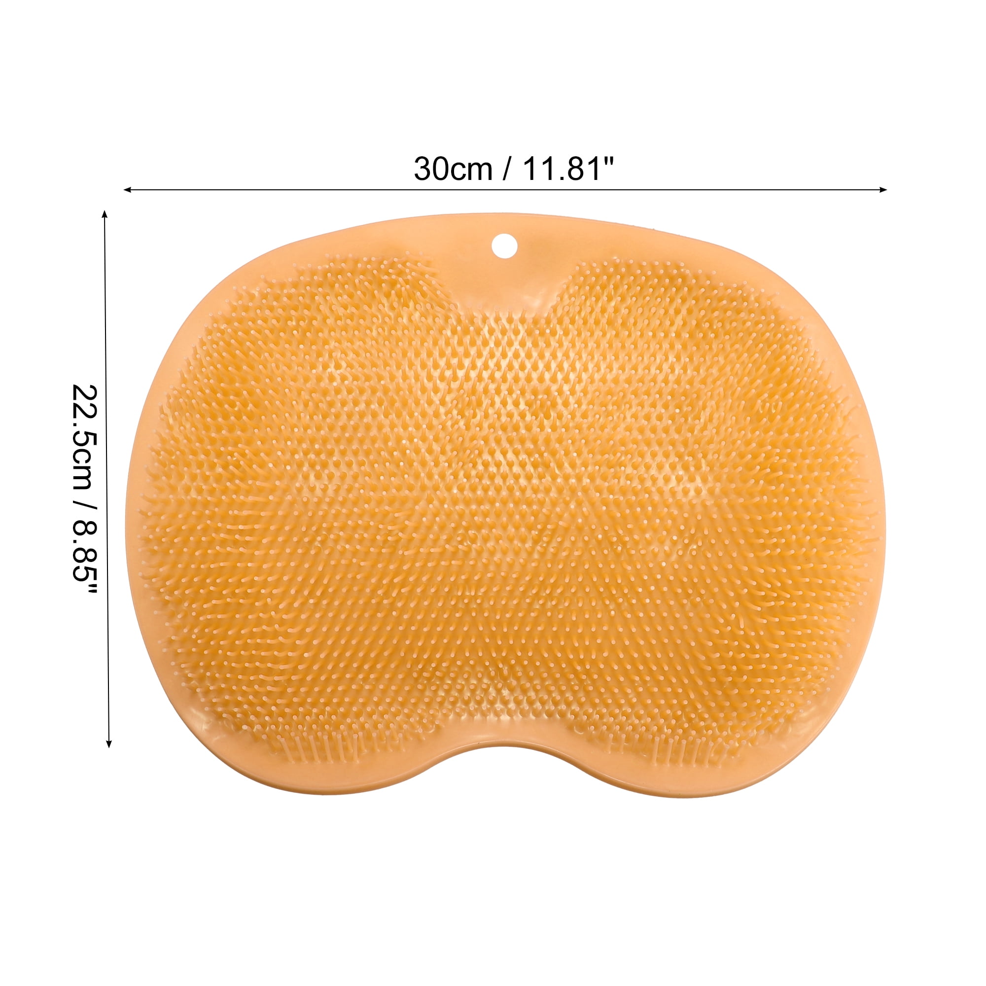 Unique Bargains Foot Clean Massager Scrubber with Suction Cups 11.81"x9.84" Orange