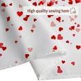 thumbnail image 3 of Valentines Day Shower Curtain, Romantic Falling Red Heart Valentine''s Day Shower Curtain for Bathroom, Valentines Day Lovers Bathroom Accessories 72"X72" with Hooks Fabric Waterproof Shower Curtain, 3 of 6