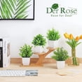 thumbnail image 3 of Der Rose 4 Pack Small Fake Plants Mini Artificial Faux Plants in Pots for Home Office Bedroom Living Room Decor, 3 of 6